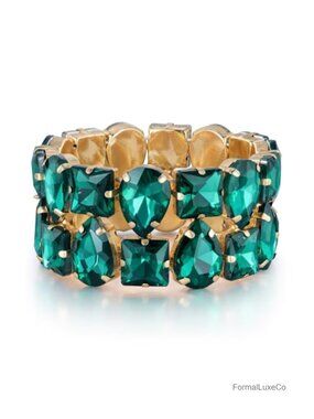 Marquise Rhinestone Stretch Bracelet Bridal Wedding Party Jewelry
